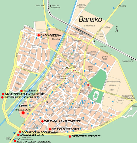 Map of Bansko Bulgaria